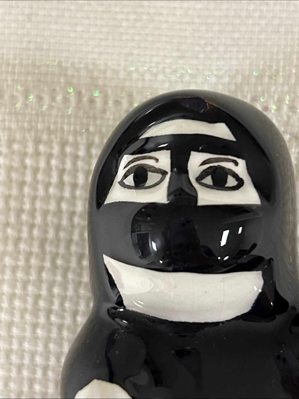 Ceramic Saudi Salt and Pepper Shakers - Black & White Figurines image 7
